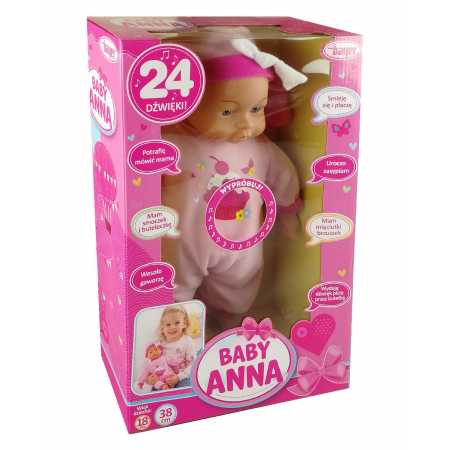 Lalka Baby Anna Interaktywna Smoczek Buteka Mówi